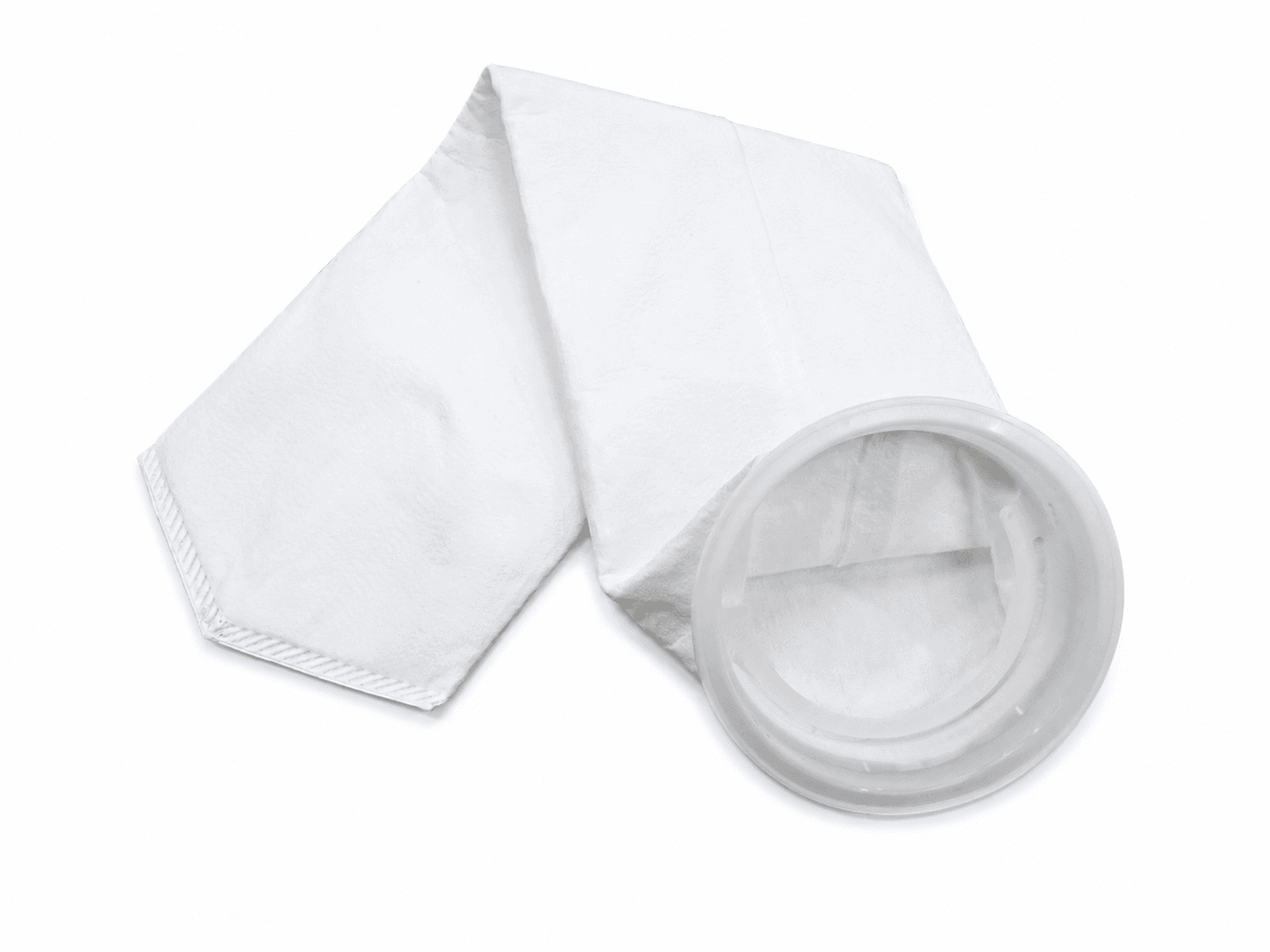 Polyester felt liquid filter bag with custom ring