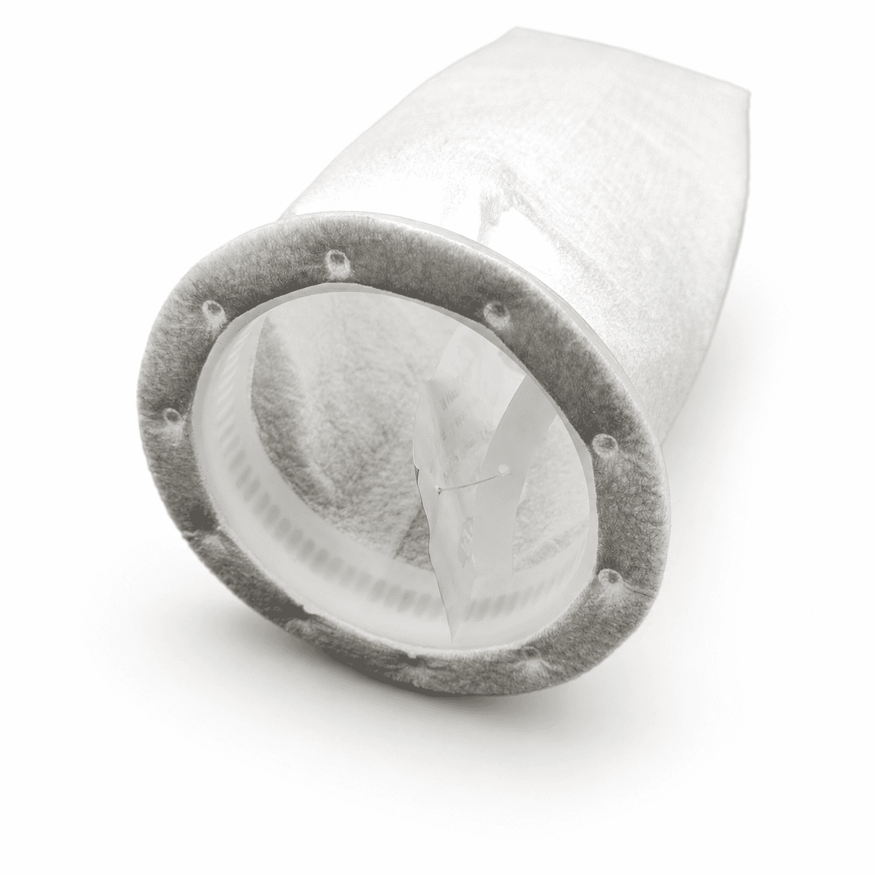 Polypropylene felt liquid filter bag with flat ring