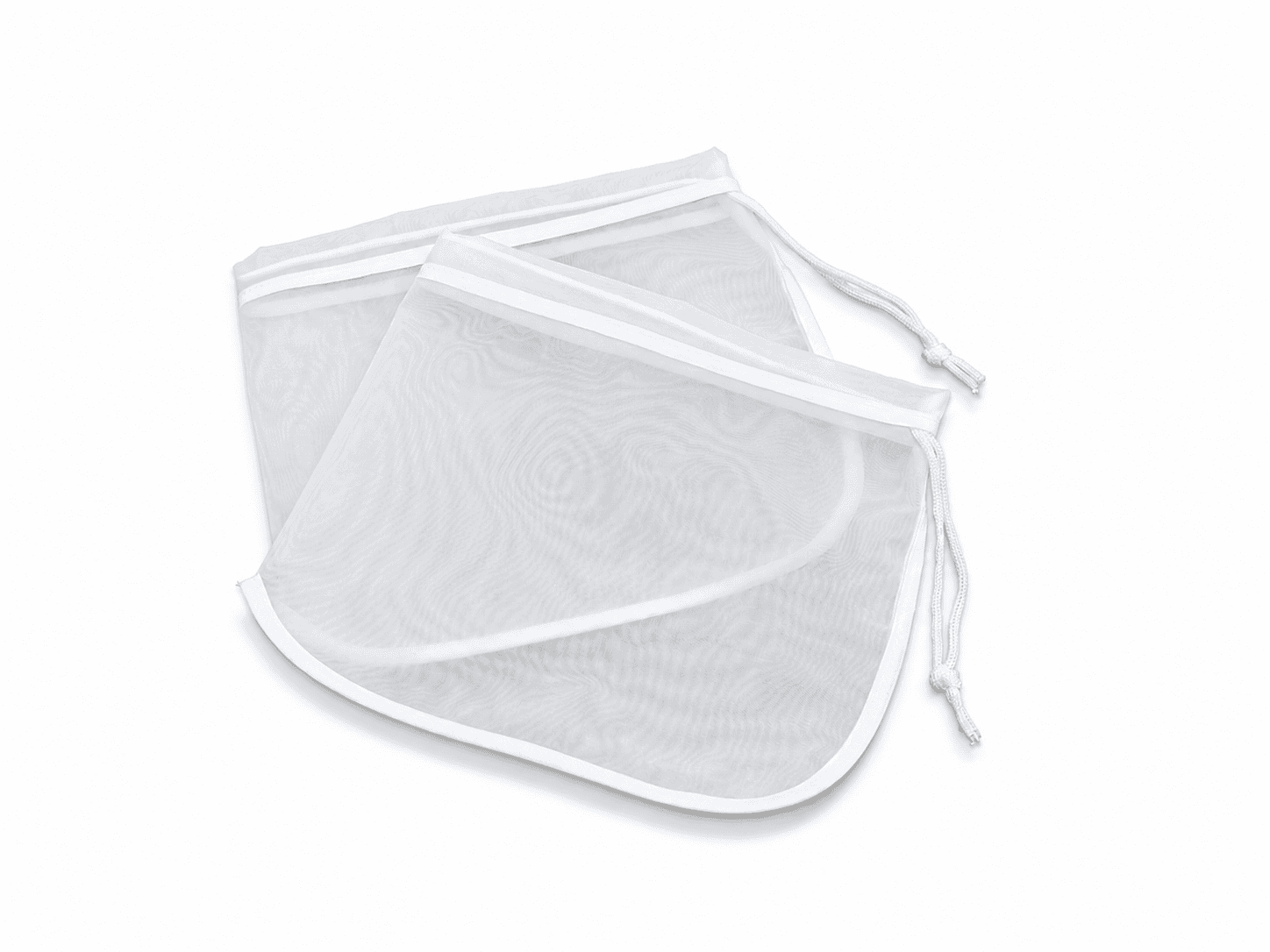 Nylon liquid filter bag with drawstring closure