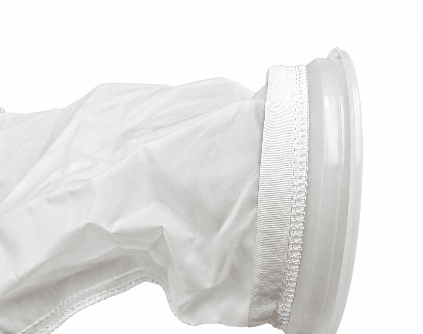 Nylon liquid filter bag with high leg ring