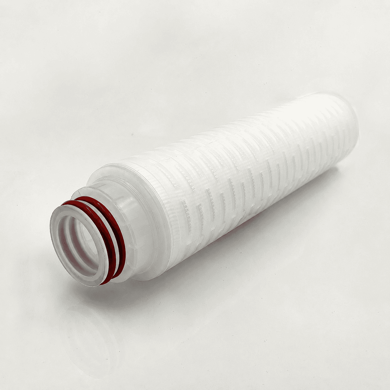 PTFE pleated filter cartridge in housing