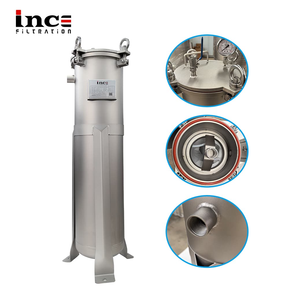 SS304 stainless steel bag filter housing